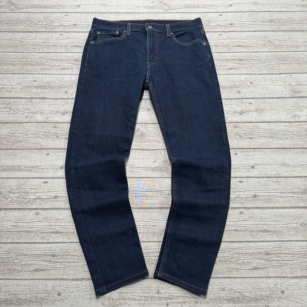 Levi's 502 Jeans Men's 33x32 Dark Indigo Wash Regular Fit Tapered Leg Stretch